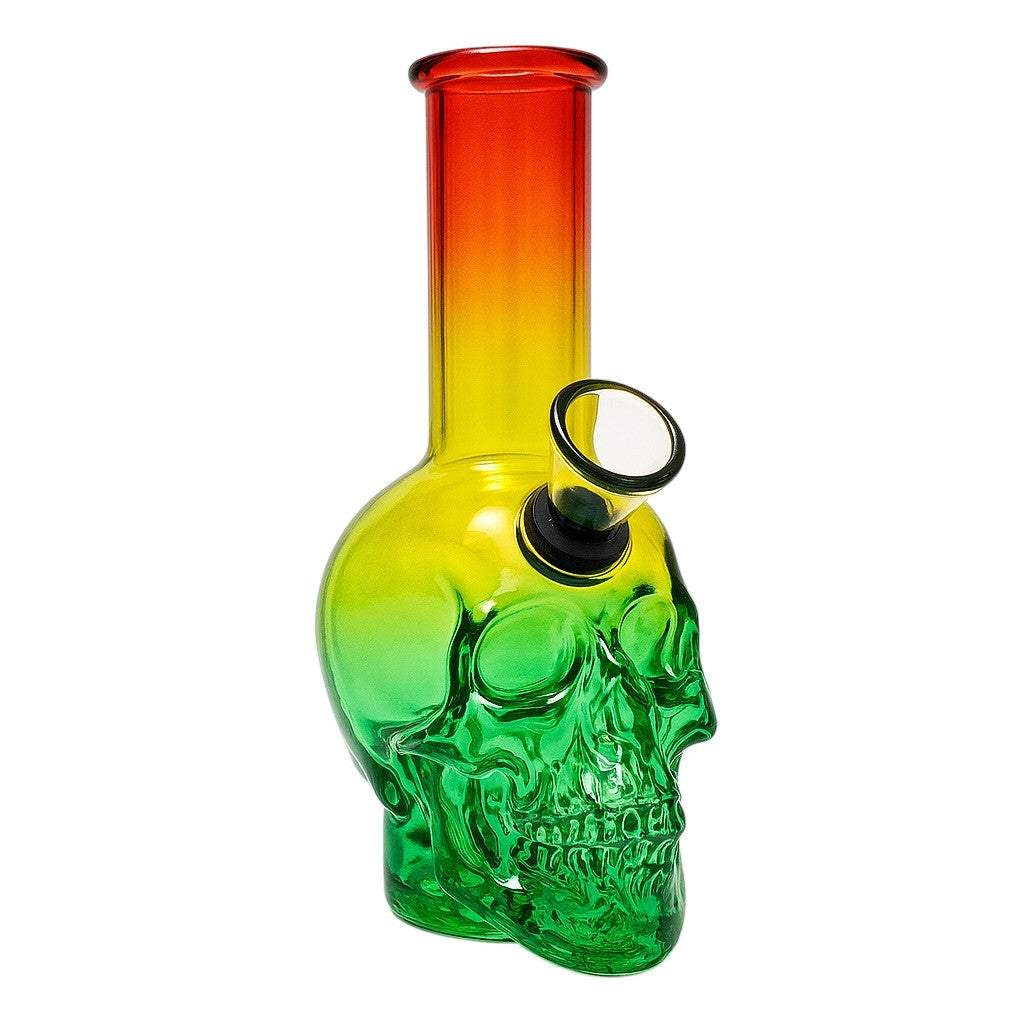 Small Colourful Skull Glass Bong