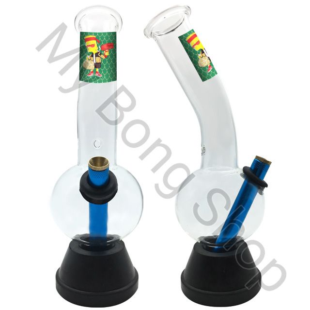 Medium Glass Bong with Rubber Base (25cm)-Bart