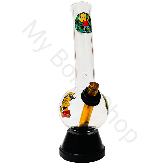 Medium Glass Bong with Rubber Base (25cm)-Bart 2