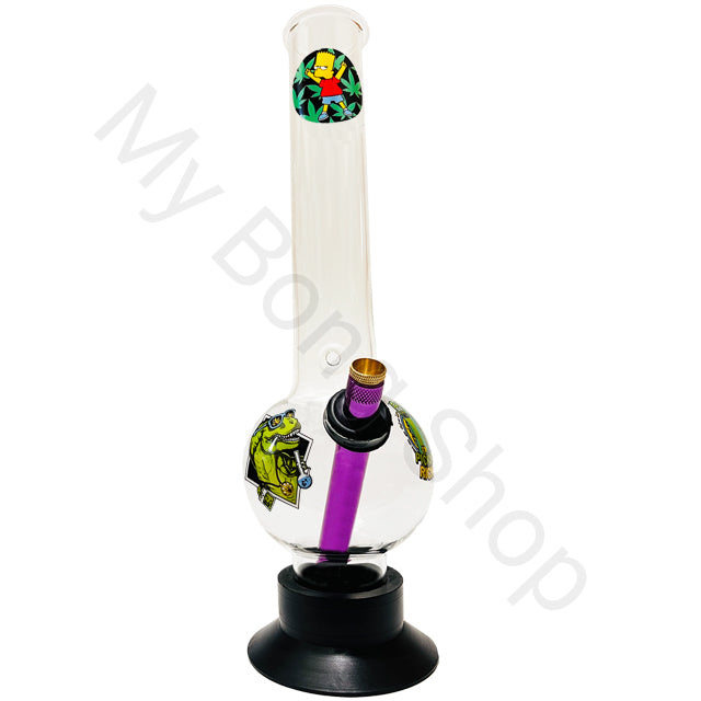 Large Glass Bong with Rubber Base (30cm)-Bart