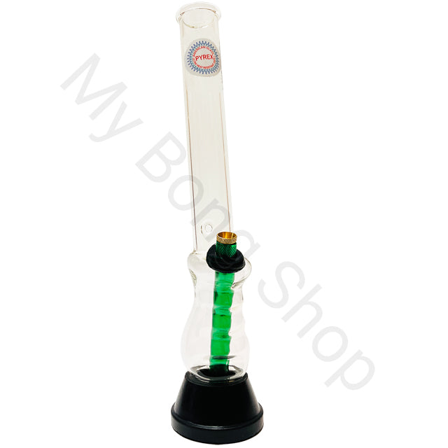 Large Gripper Glass Bong with Rubber Base (35cm)-No Design