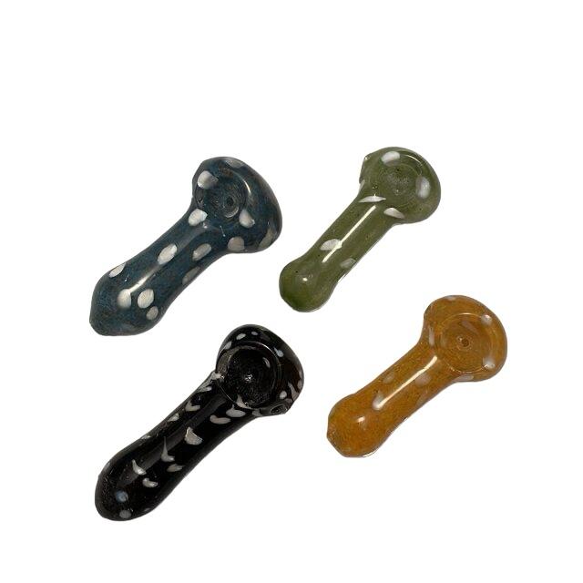 Glass Dry Pipe with Dotted Design