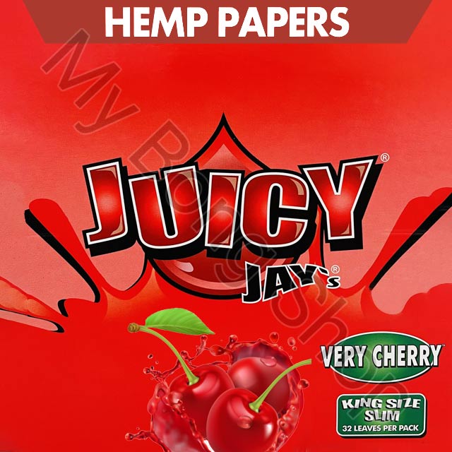 Juicy Jays King Size Slim Flavoured Rolling Papers Very Cherry