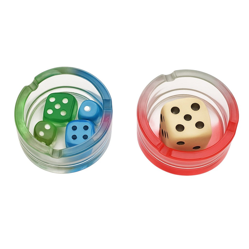 Casino Chips Glass Ashtray