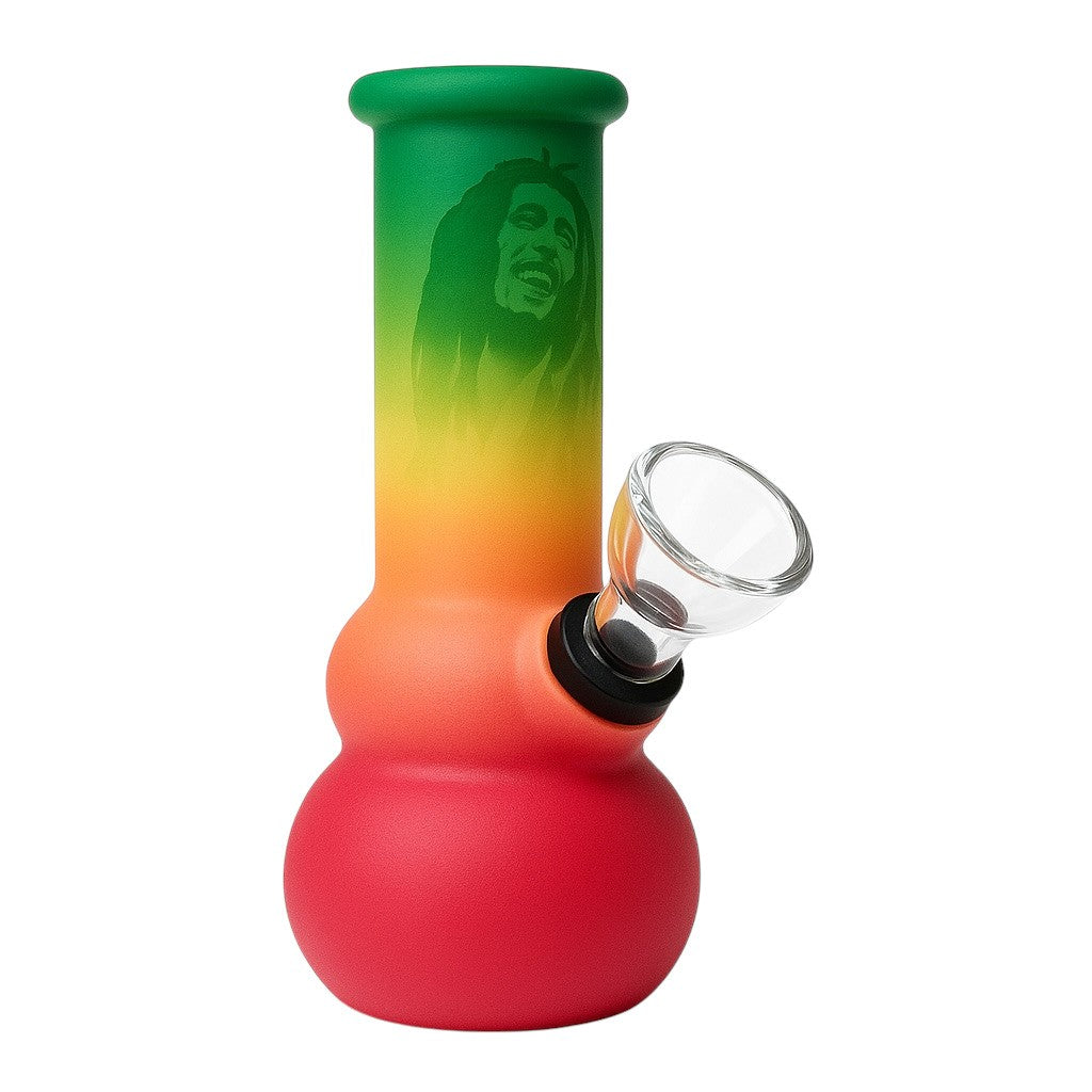 Small Bob Marley Rainbow Glass Bong