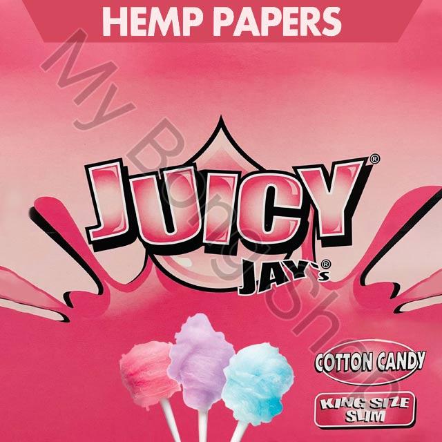 Juicy Jays King Size Slim Flavoured Rolling Papers Cotton Candy