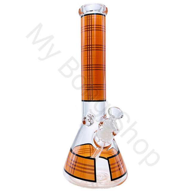 Designer Beaker Glass Bong (36cm)-Orange