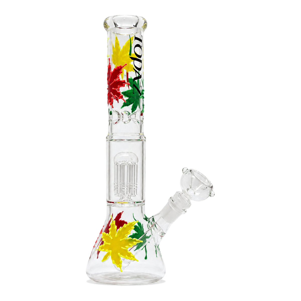 Crazy Leaf All Glass Bong with Perc