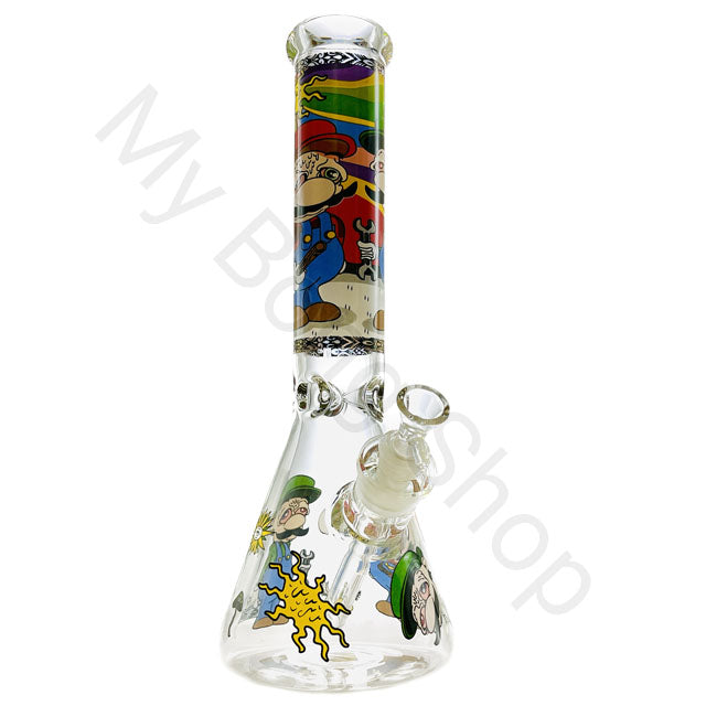 Mario and Luigi Beaker Glass Bong (36cm)