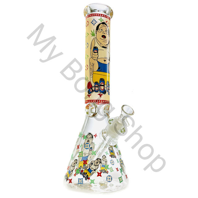 Crazy Characters Beaker Glass Bong (36cm)-Crazy Drunk