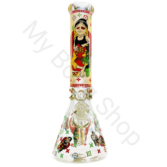 Crazy Blonde - Crazy Characters Beaker Glass Bong (36cm)