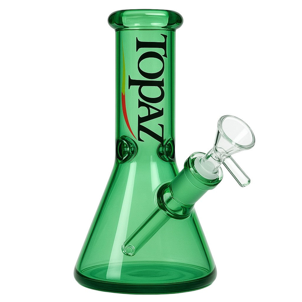 Topaz Green Beaker Glass Bong (20cm)