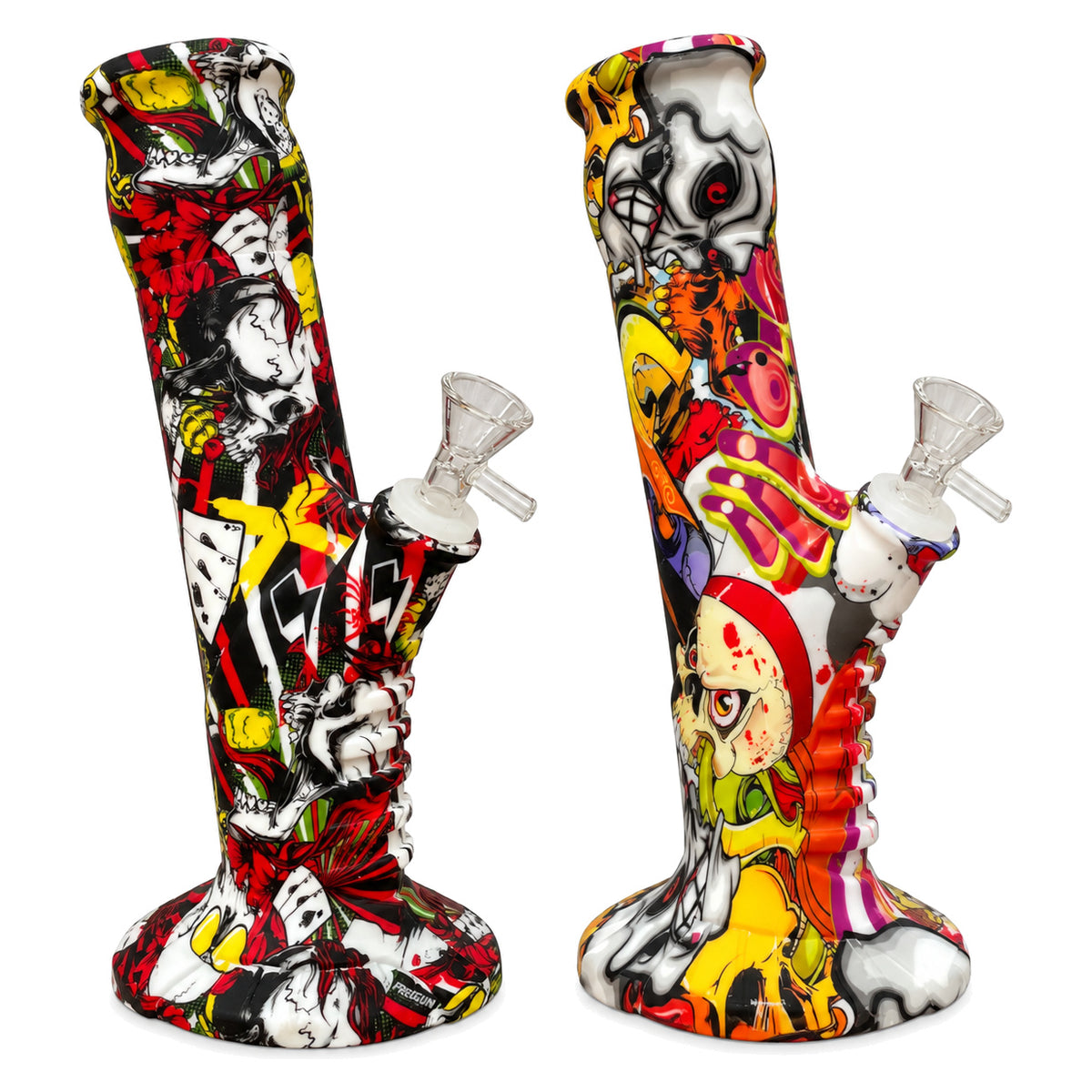 Bent Straight Shooter Silicone Bong with Hand Grip (26cm)