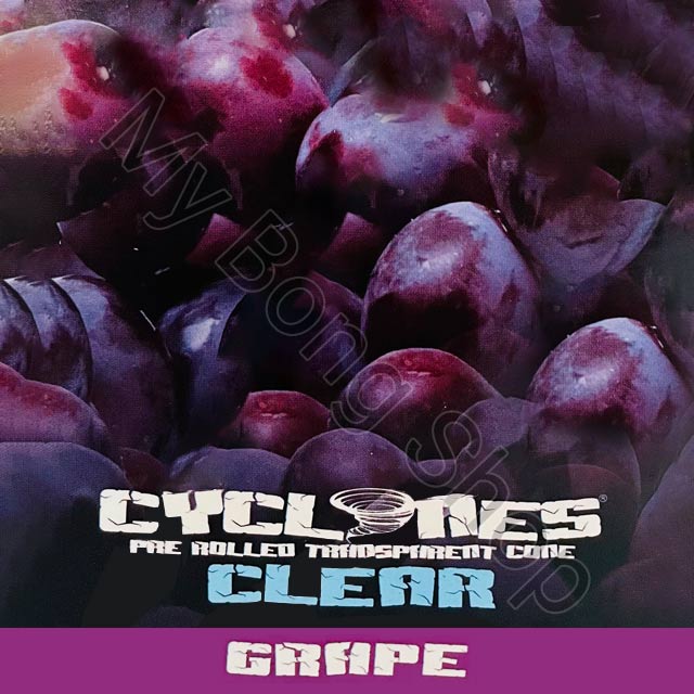 Cyclones Clear Pre Rolled Cone Grape