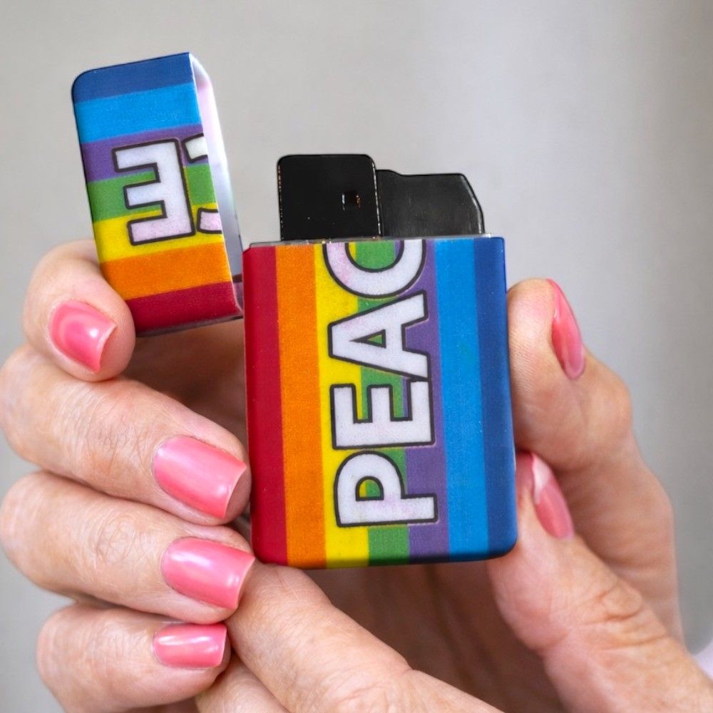 Single Jet Flip Lighter Peace