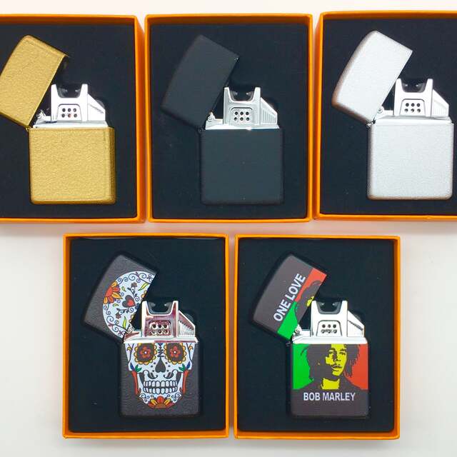 ARC Electronic Lighter-Crazy Skull