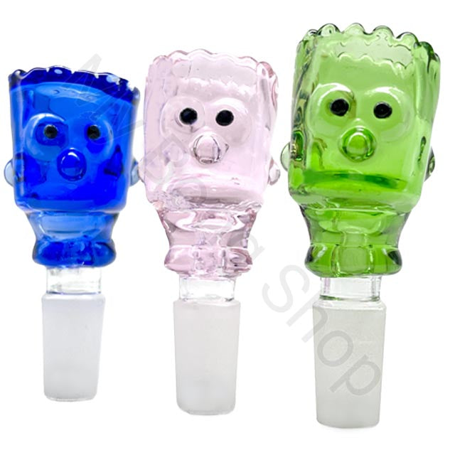 Bart Simpson Glass Cone Piece 14mm-Pink