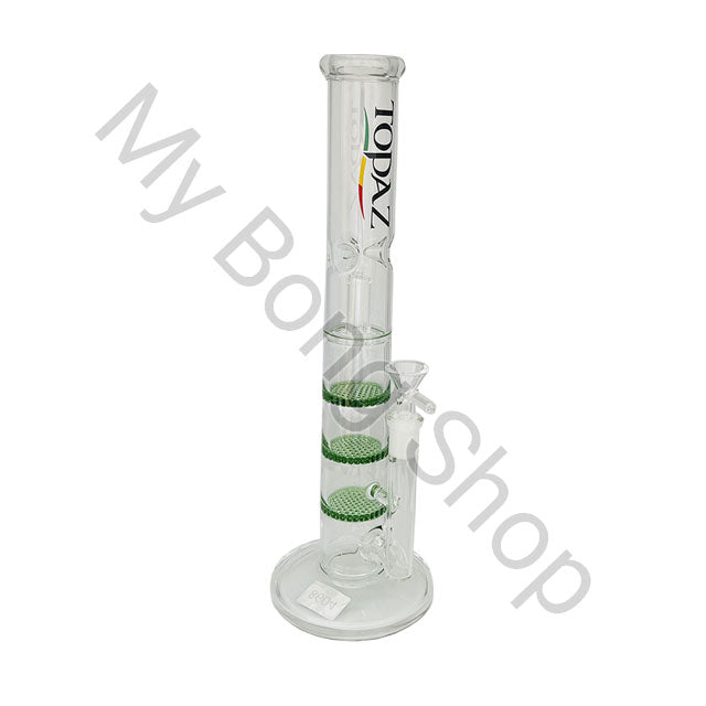Straight Shooter Glass Bong with Triple Honeycombe Filters