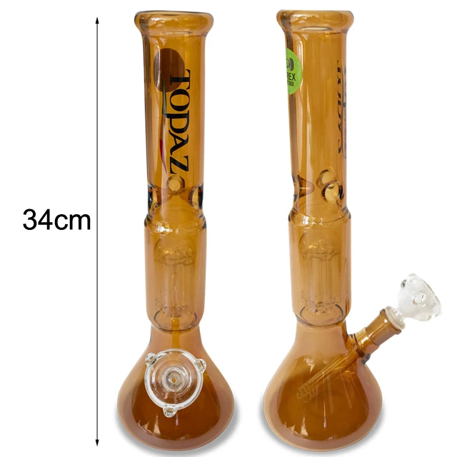 Golden One All Glass Bong with Perc