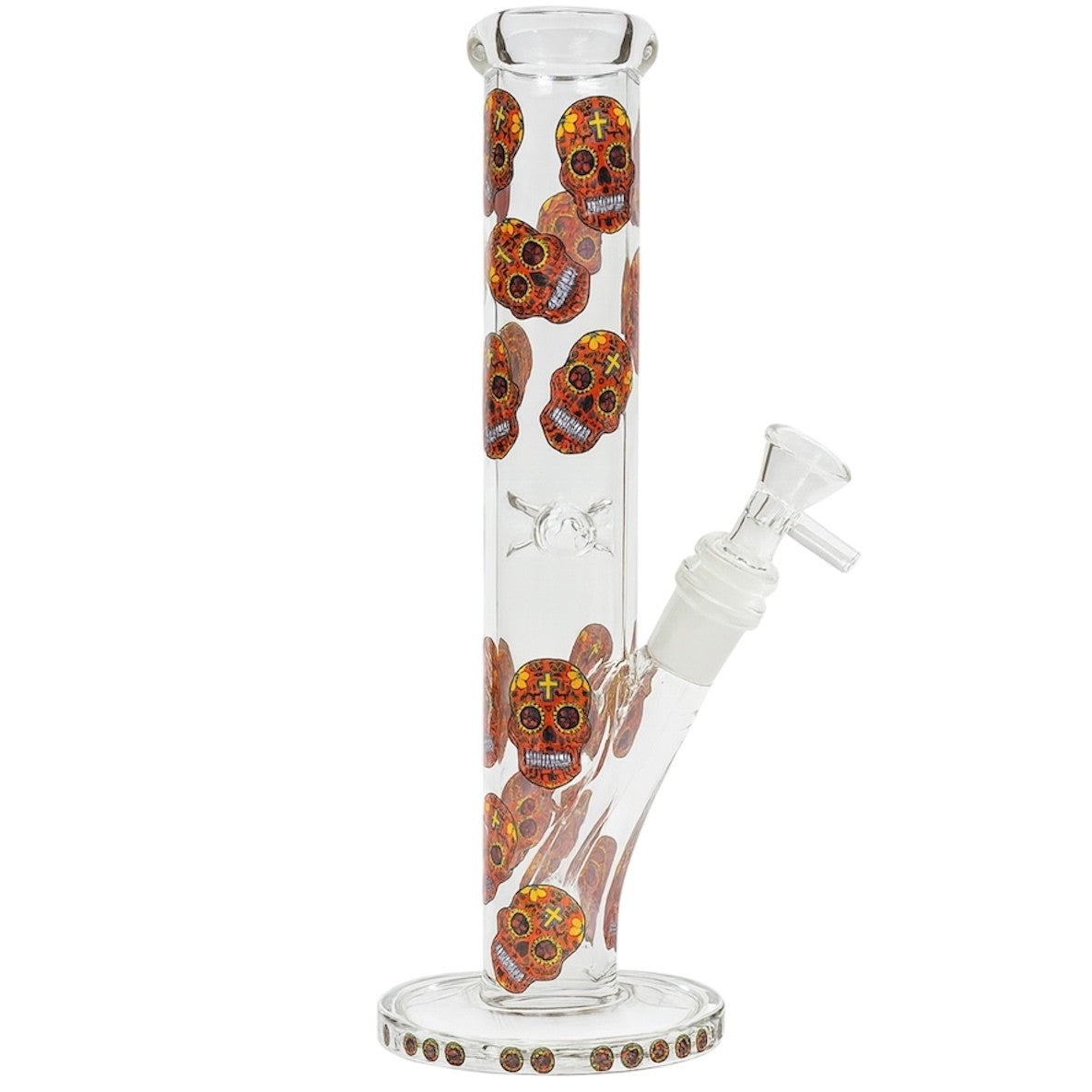 Brown Skull Straight Shooter Glass Bong