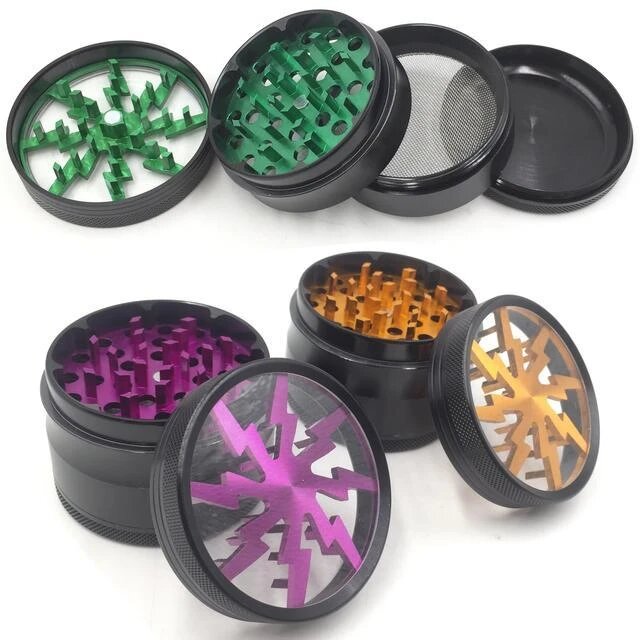 Lightning Strike Laser Cut Grinder - 4 piece (60mm)