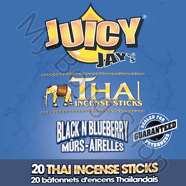 Juicy Jays Thai Incense Sticks Black n Blueberry