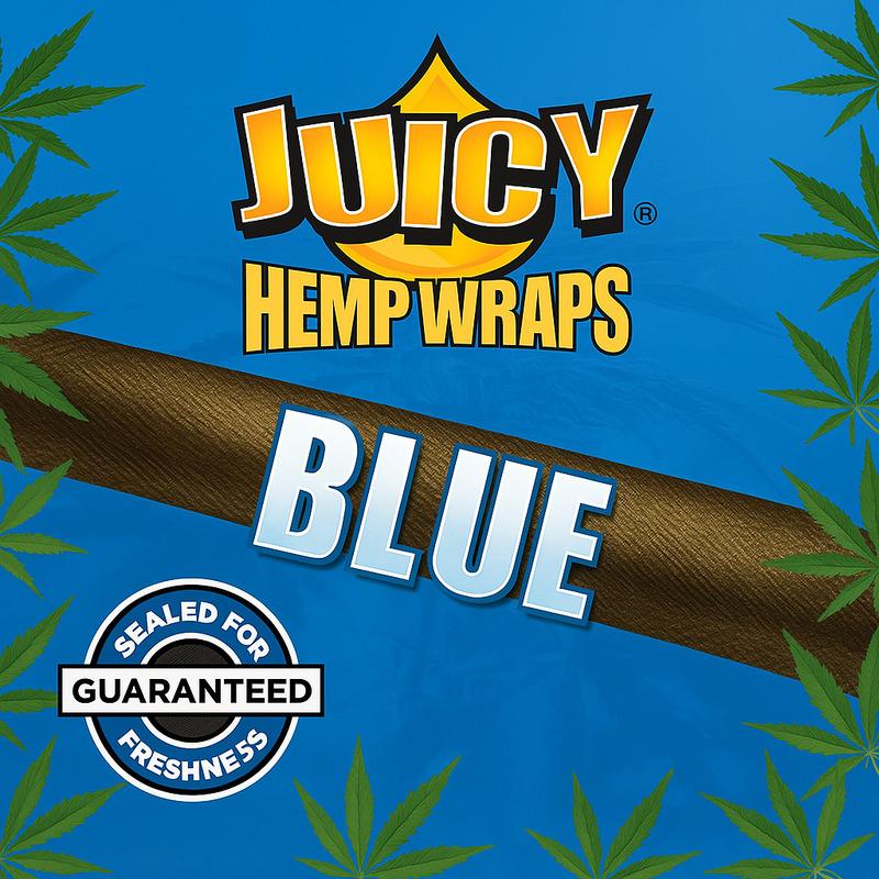 Juicy Jays Hemp Wraps 2-Pack Blue