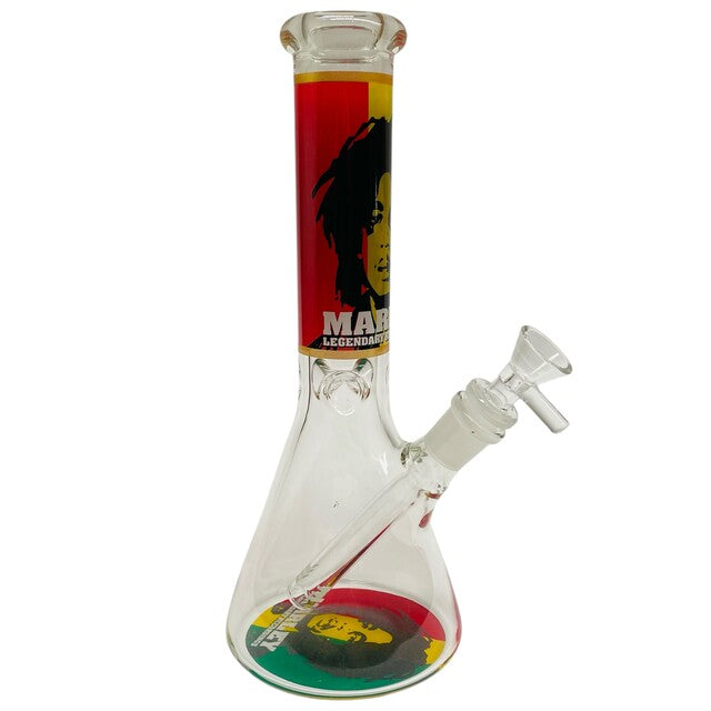 Bob Marley Medium Beaker Glass Bong 5