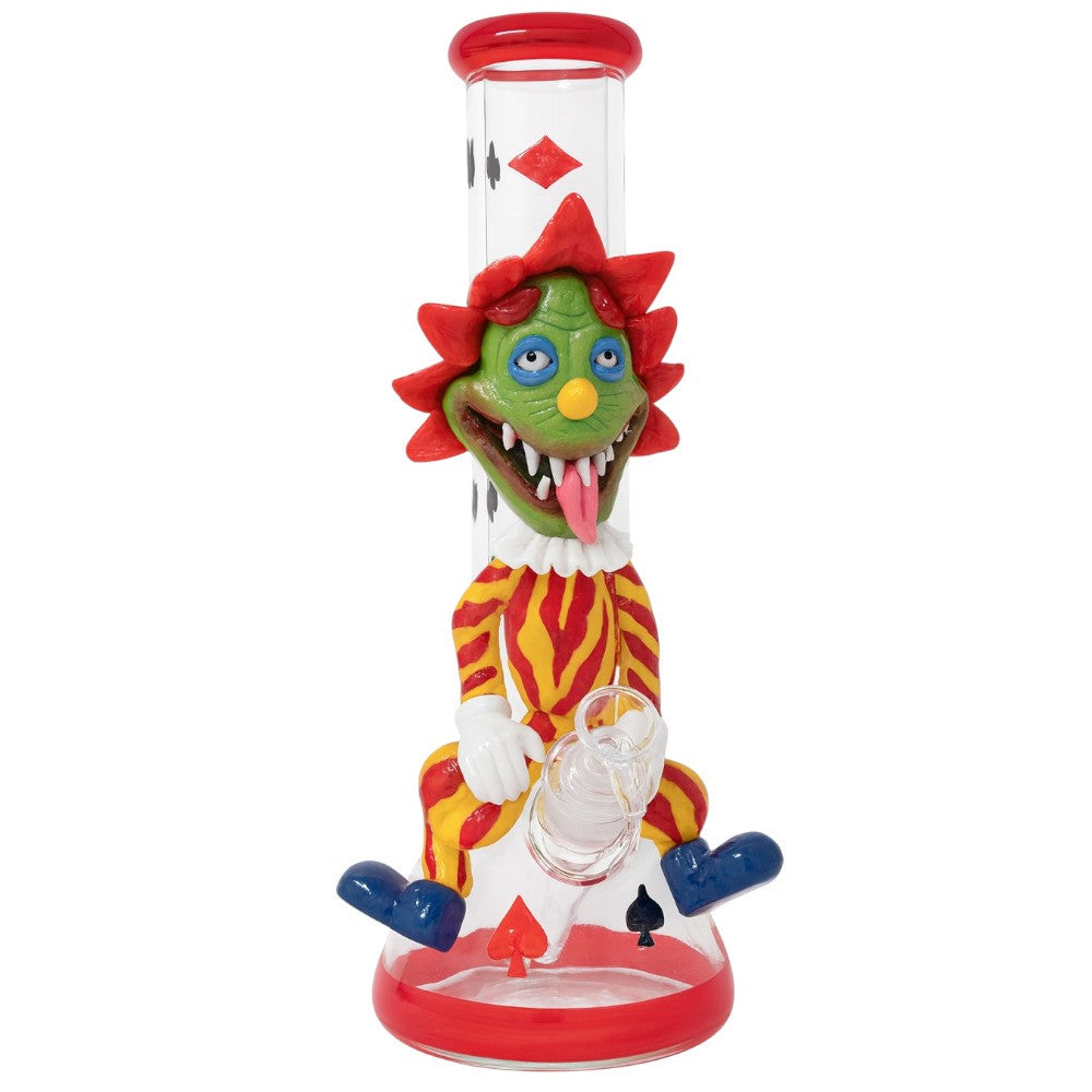 Crazy Clown Red 3D Beaker Glass Bong