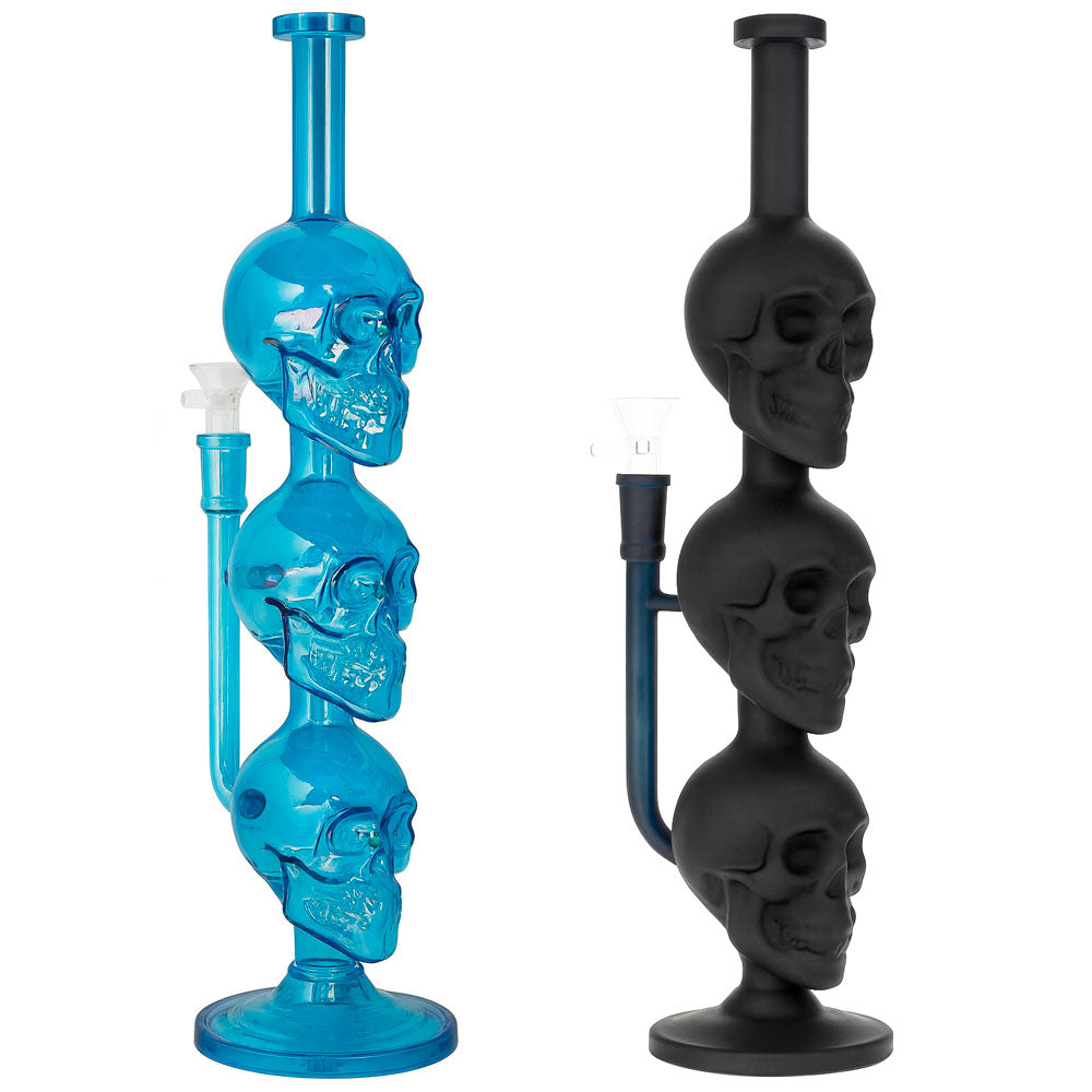 Triple Skull All Glass Bong