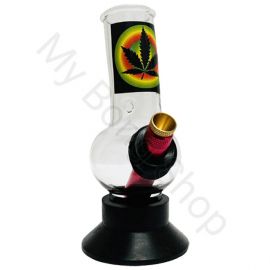 Extra Small Glass Bong with Rubber Base (15cm)