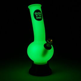 Medium Glass Bong Glow in the Dark