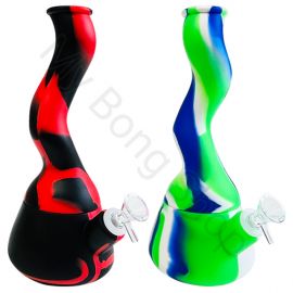 Curvy Neck Silicone Beaker Bong (26cm)