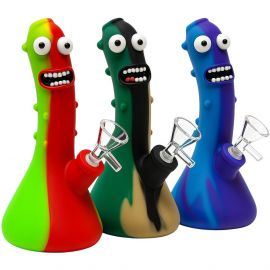 Mr Pickle Mini Glass and Rubber Bong (16.5cm)