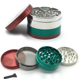 Multi Colour Laser Cut Grinder - 4 piece 63mm