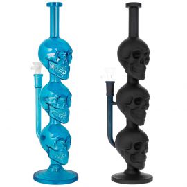 Triple Skull All Glass Bong