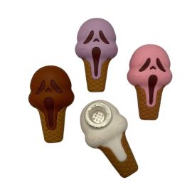 Scream Ice Cream Silicone Smoking Pipe