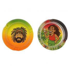Rasta Man Glass Ashtray