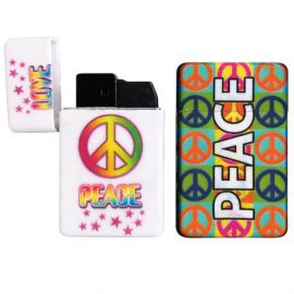 Single Jet Flip Lighter Peace