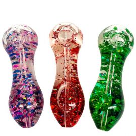 Colourful Glitter Glass Dry Pipe