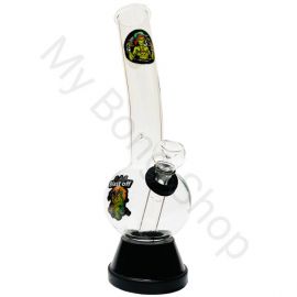 Medium Glass Bong with Glass Stem and Cone Smoking Alien