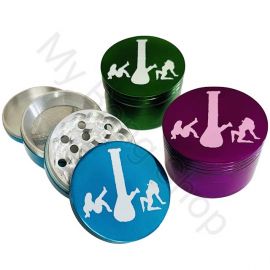 Metal Grinder with Bong Design