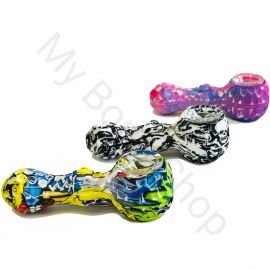 Silicone Smoking Pipe with Glass Cone Piece Design 3