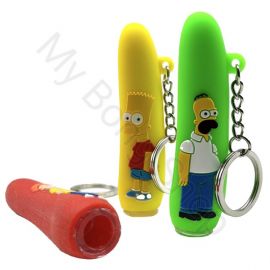 Silicone Smoking Pipe with Keyring