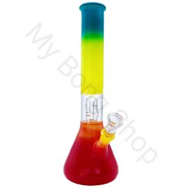 Rainbow Beaker Glass Bong with Percolator (30cm)