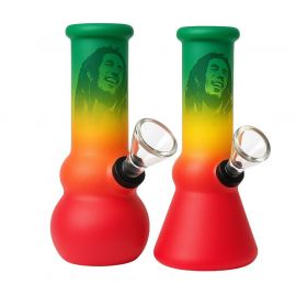 Small Bob Marley Rainbow Glass Bong