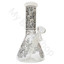 Glow in the Dark Small Beaker Glass Bong Skulls