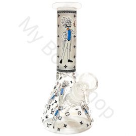 Rick and Morty Small Beaker Glass Bong Black