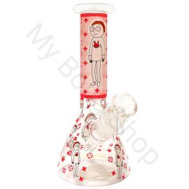 Rick and Morty Small Beaker Glass Bong Red 2