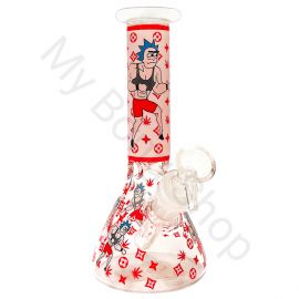 Rick and Morty Small Beaker Glass Bong Red 3